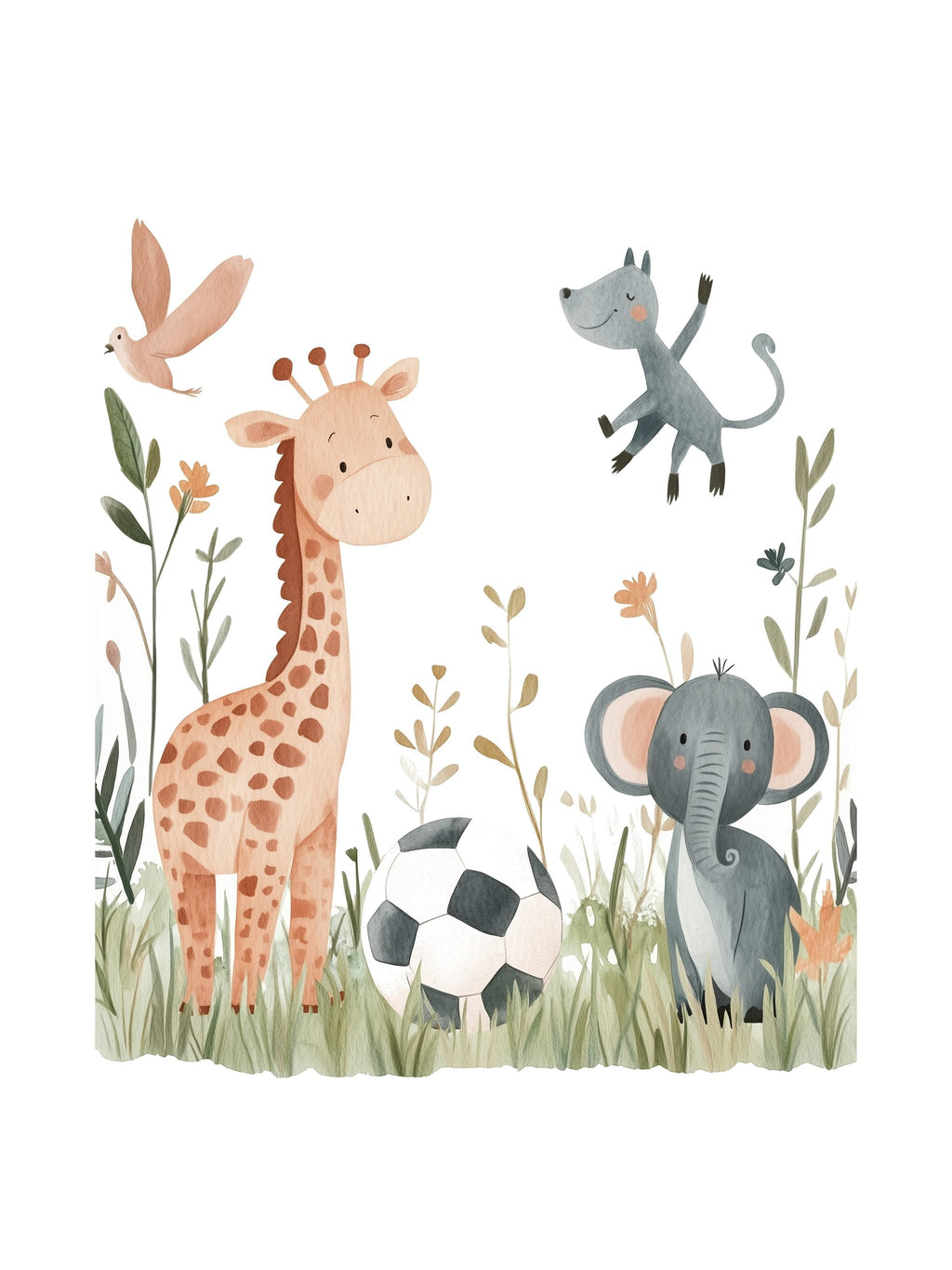Safari Animal Friends Poster