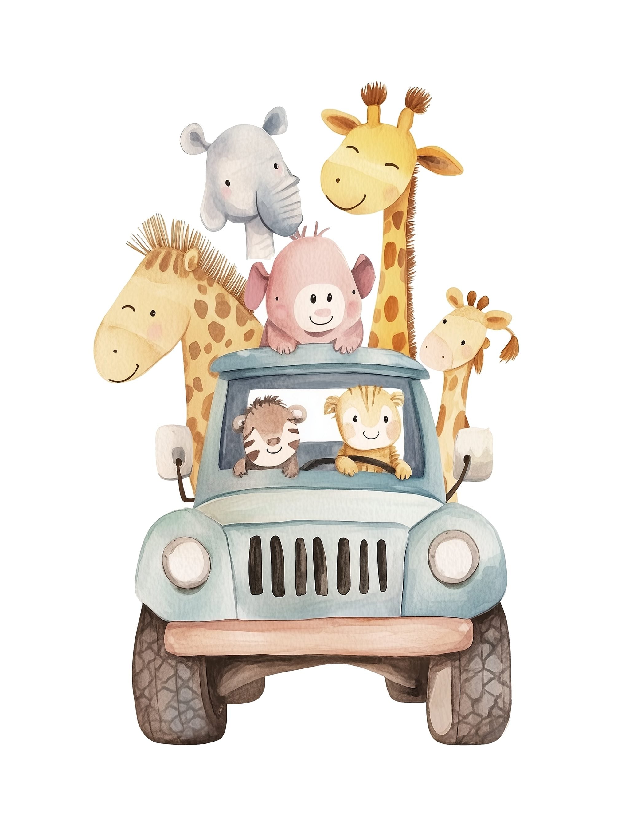 Safari Jeep Adventure Poster