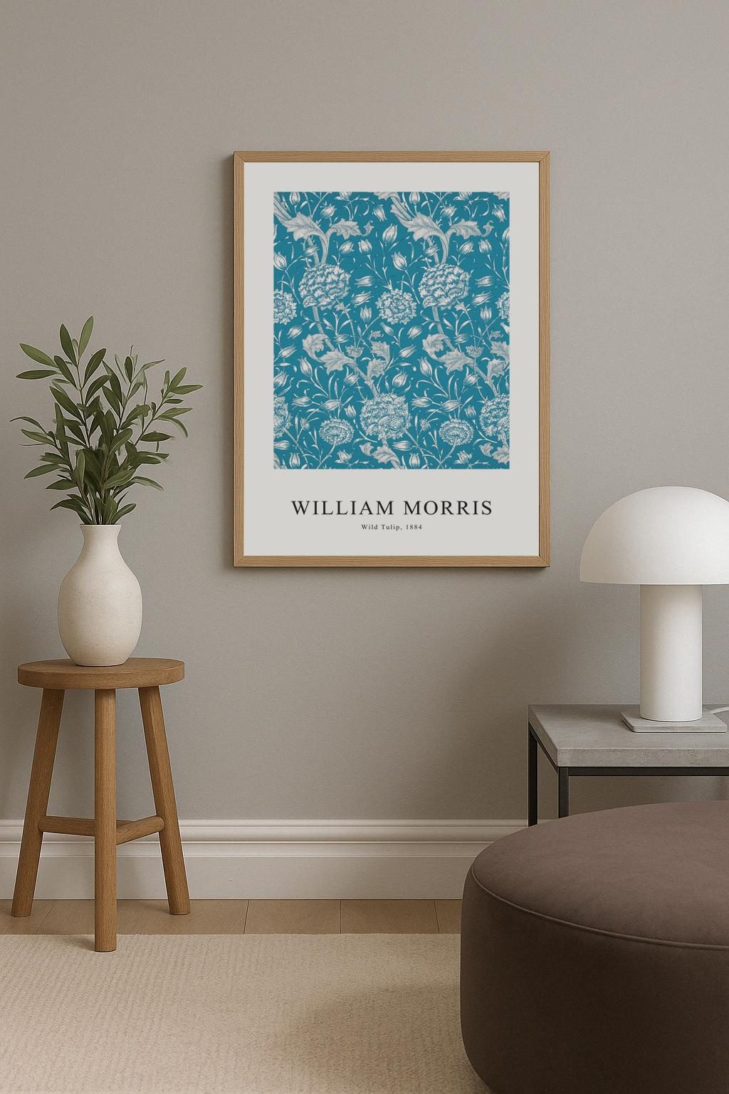 Wild Tulip Teal Poster