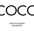 Coco Fashion Quote Poster