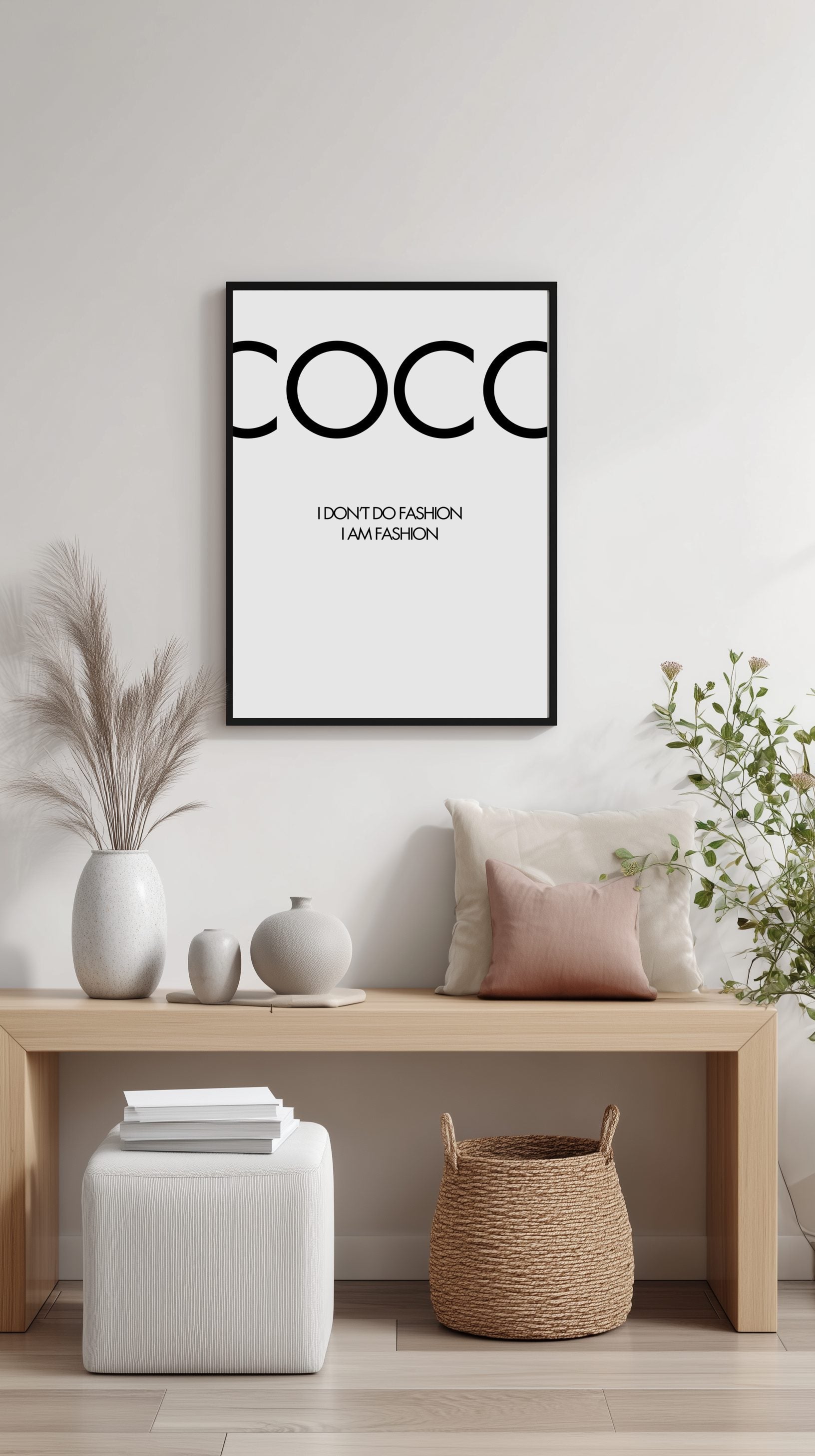 Coco Fashion Quote Poster