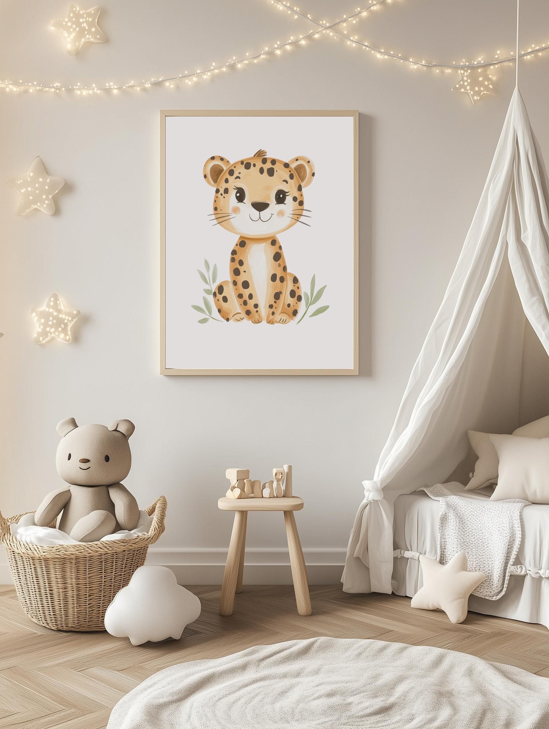 Baby Leopard Jungle Poster