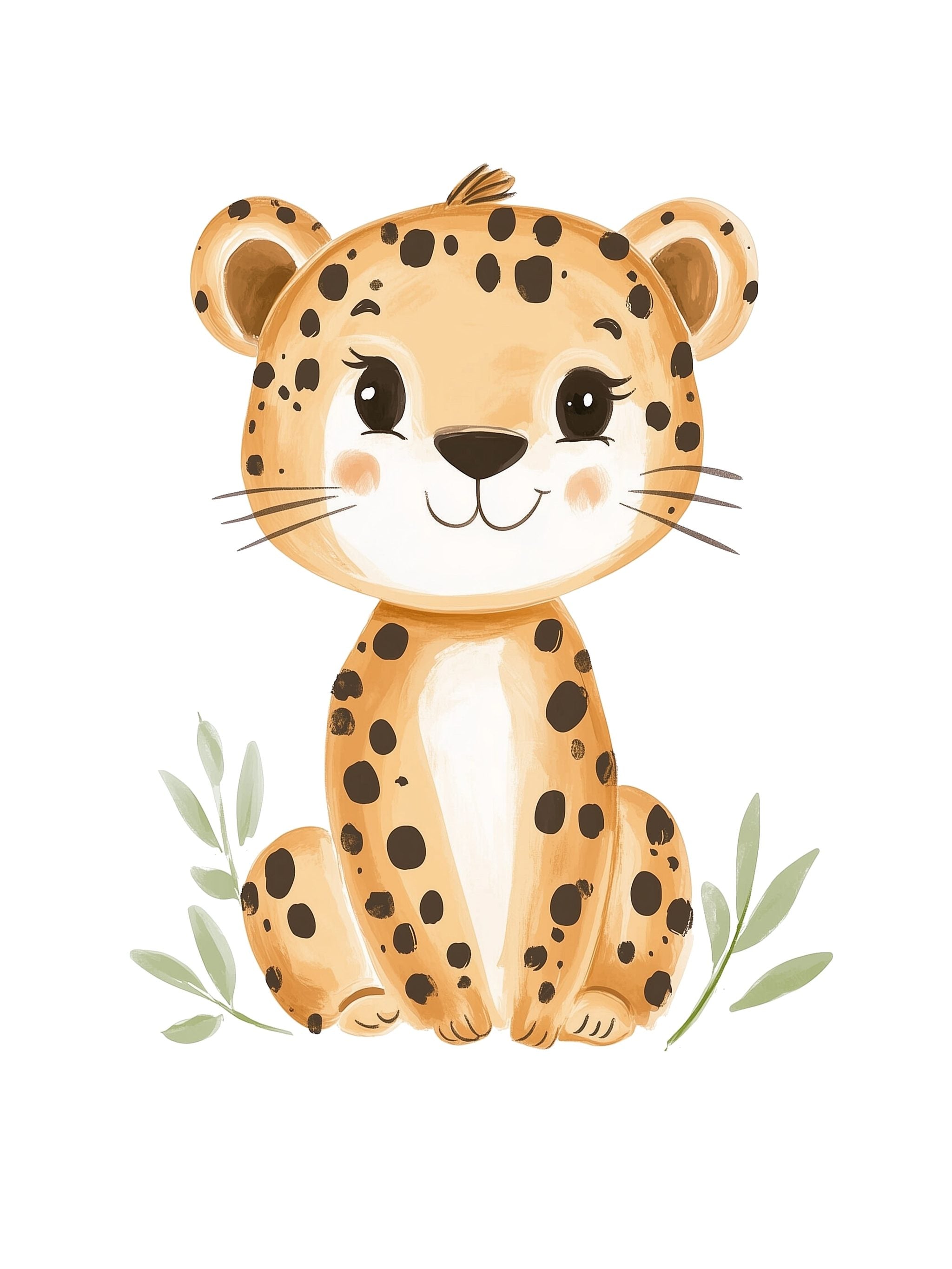 Baby Leopard Jungle Poster