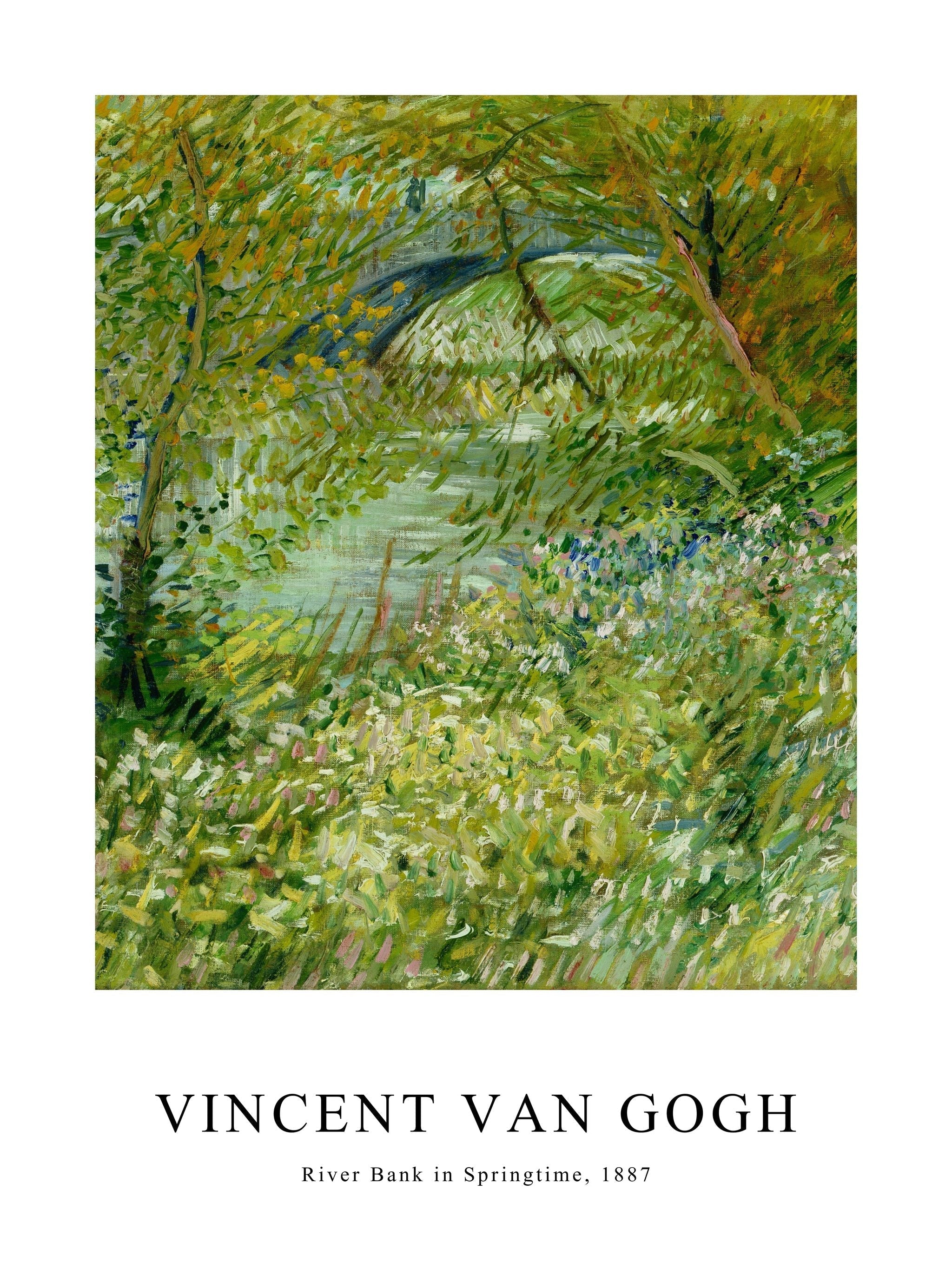 River Bank in Springtime Poster