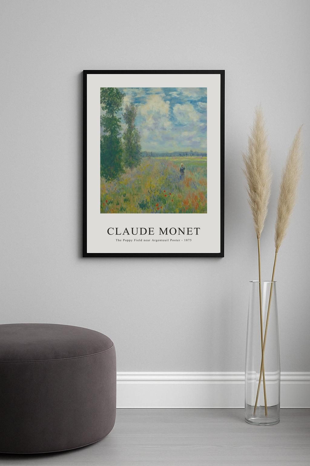 The Poppy Field near Argenteuil 1875 Poster