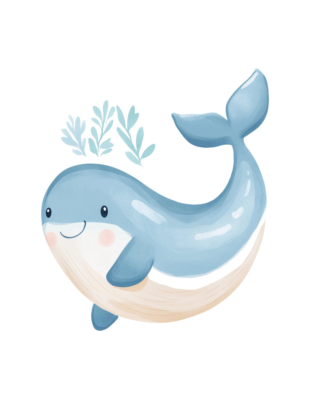 Smiling Whale Poster