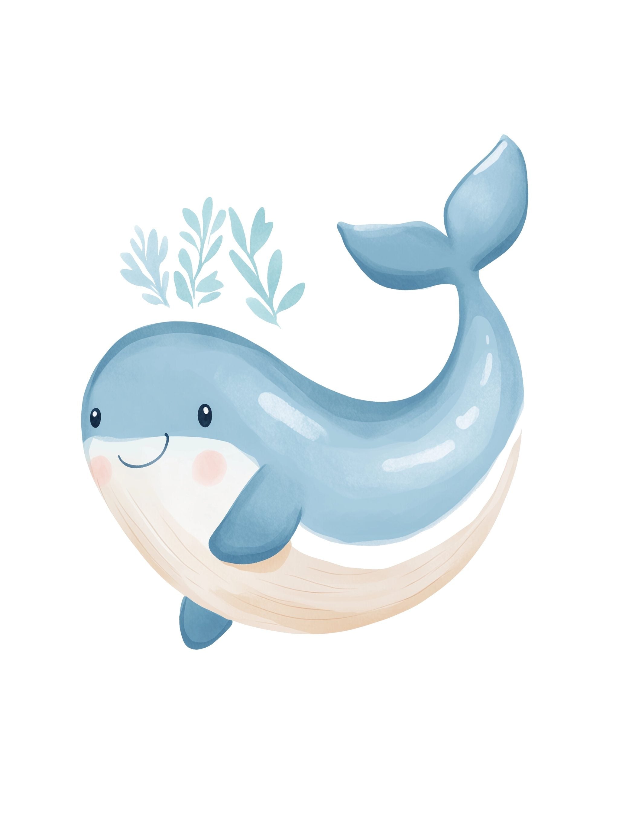 Smiling Whale Poster