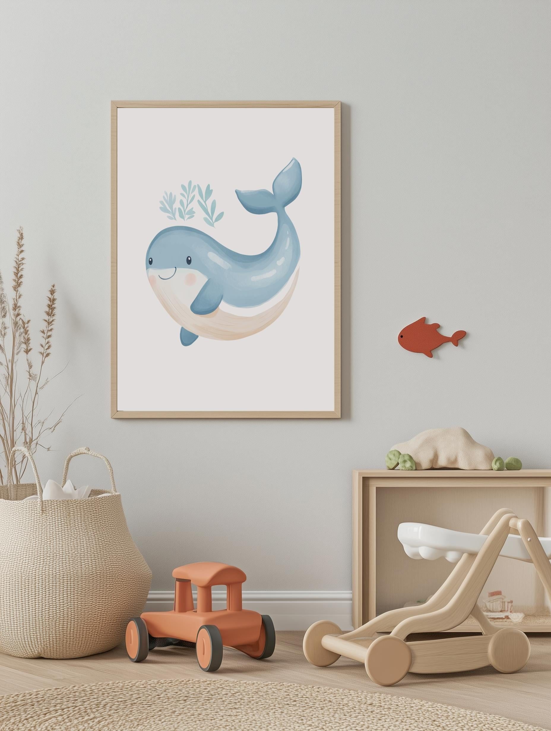 Smiling Whale Poster
