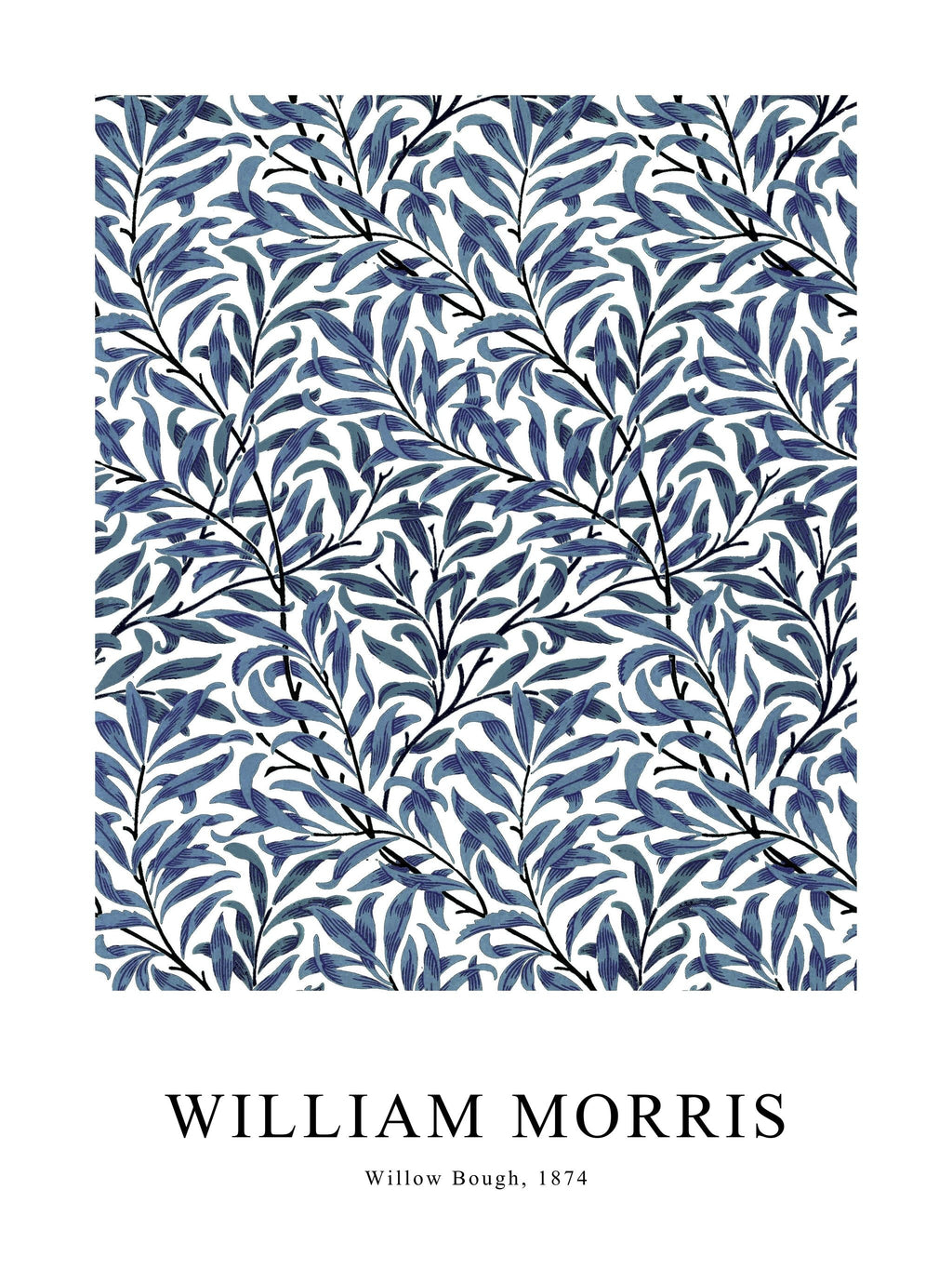 Willow Bough Nocturne Blue Poster