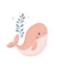 Pink Whale Poster