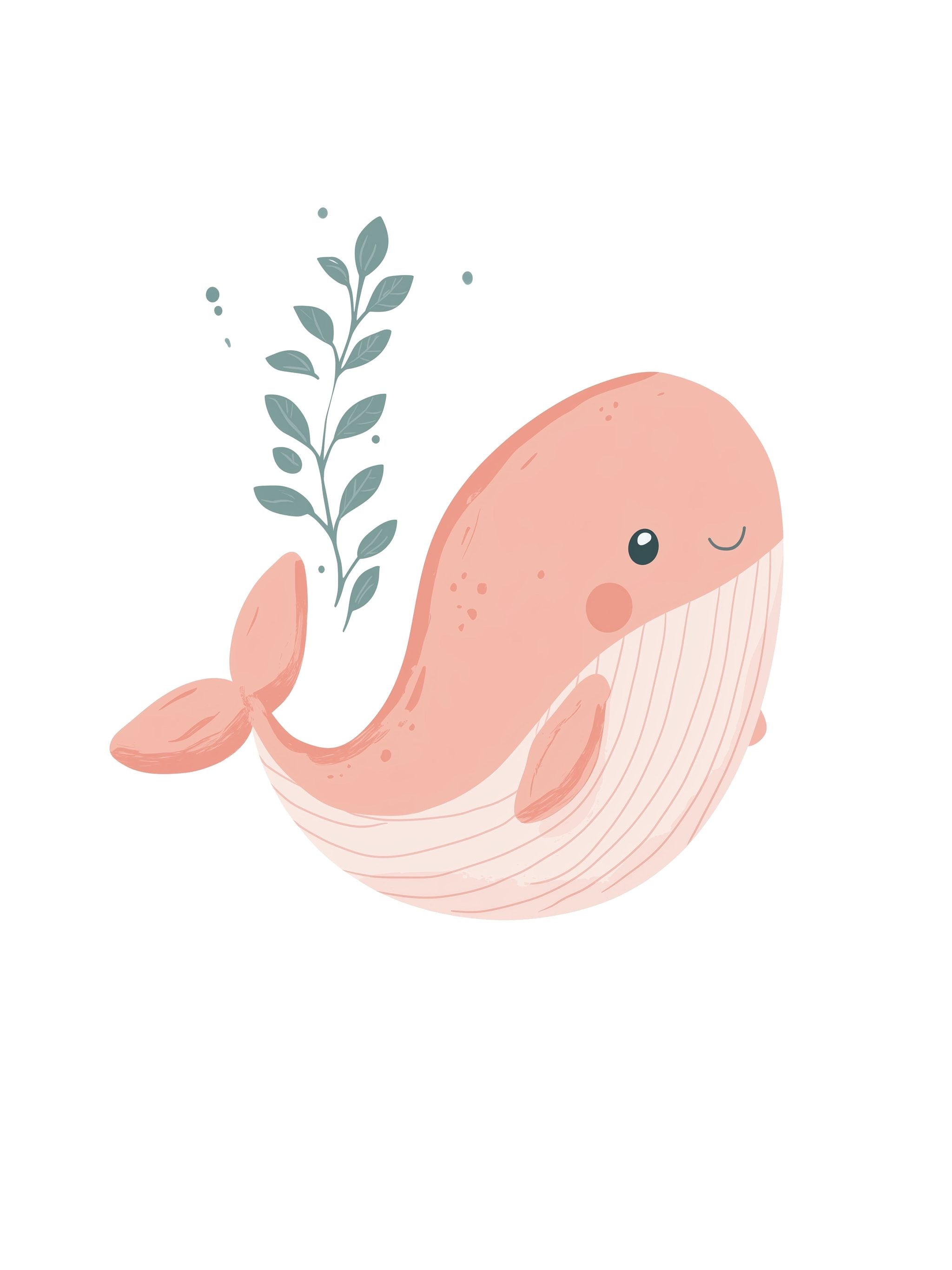 Pink Whale Poster