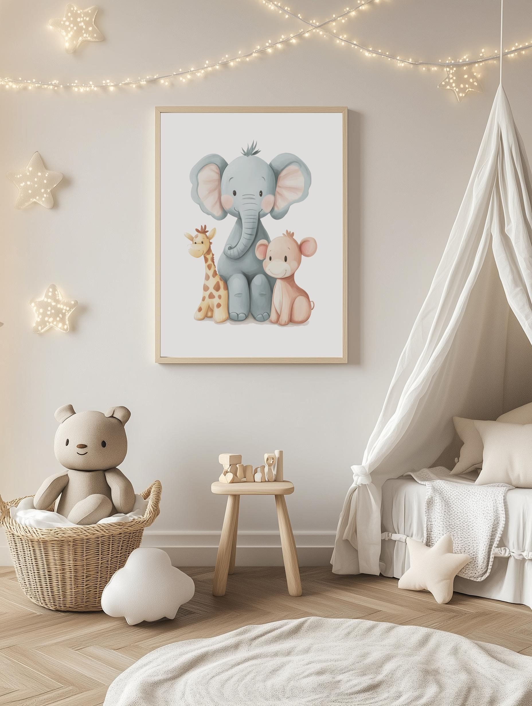 Elephant and Friends Poster