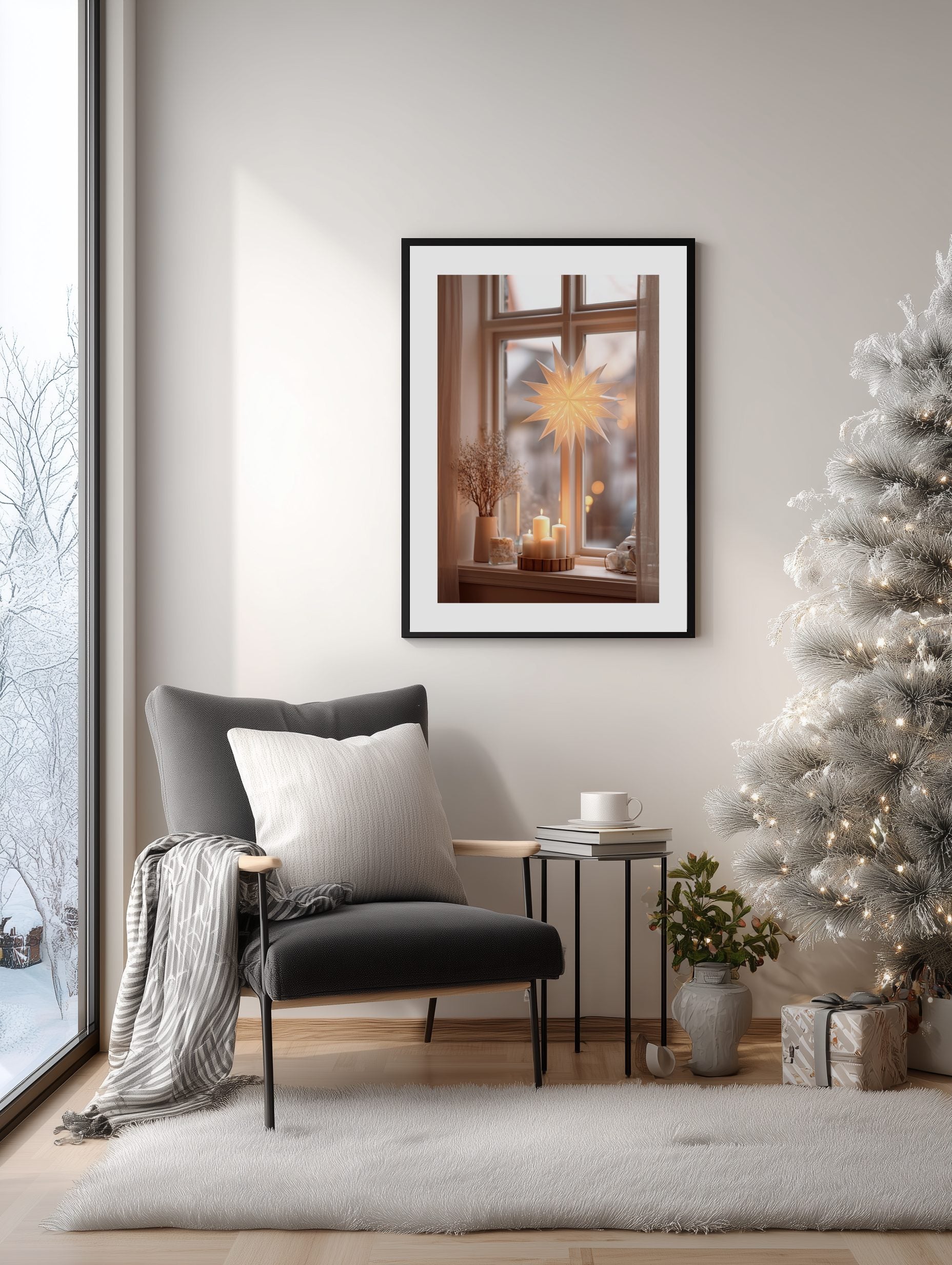 Scandinavian Star Window Poster