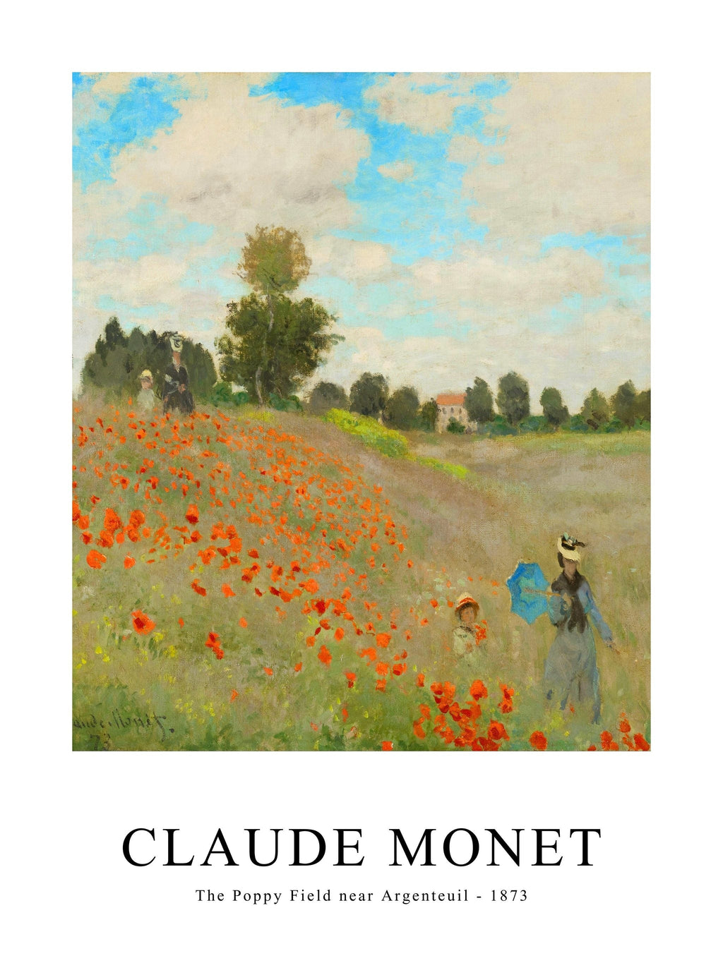 The Poppy Field near Argenteuil 1873 Poster