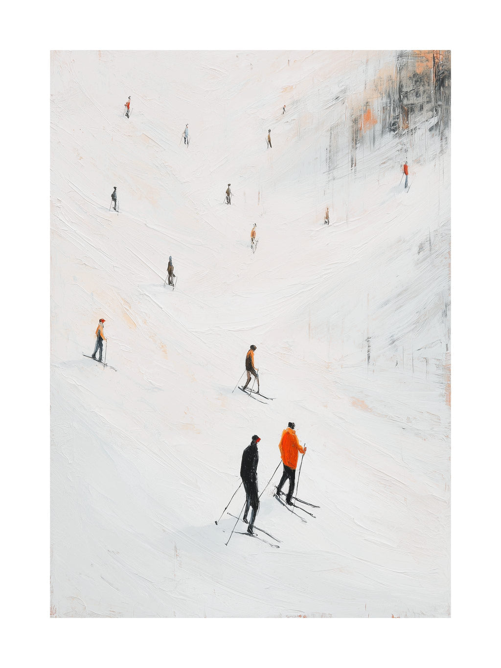 Skiers on the Slope Poster