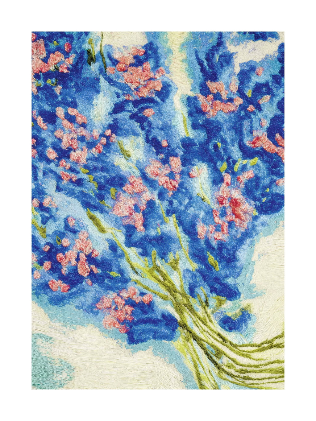 Azure Blossom Harmony Poster