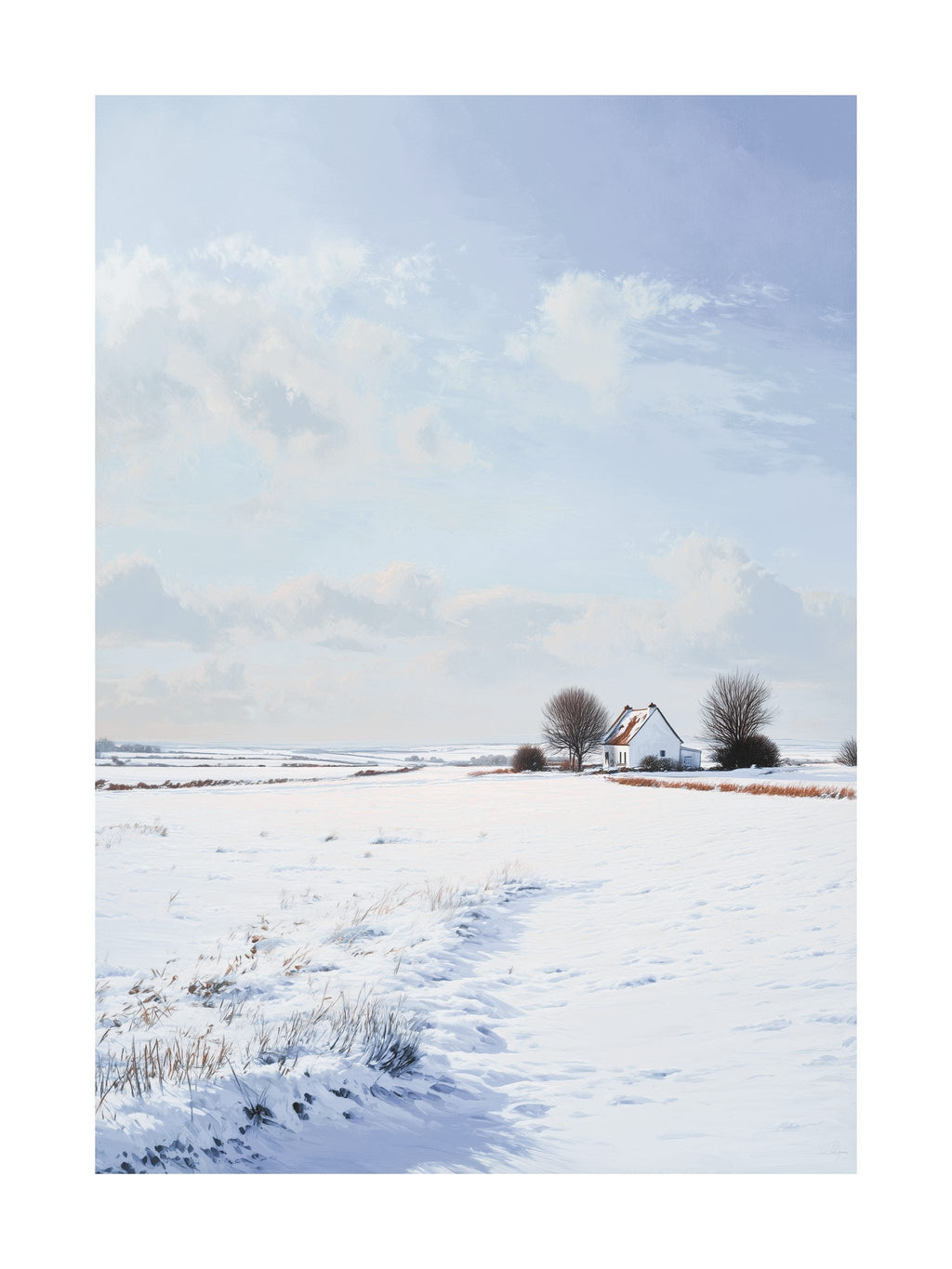 Snowfield Cottage Poster
