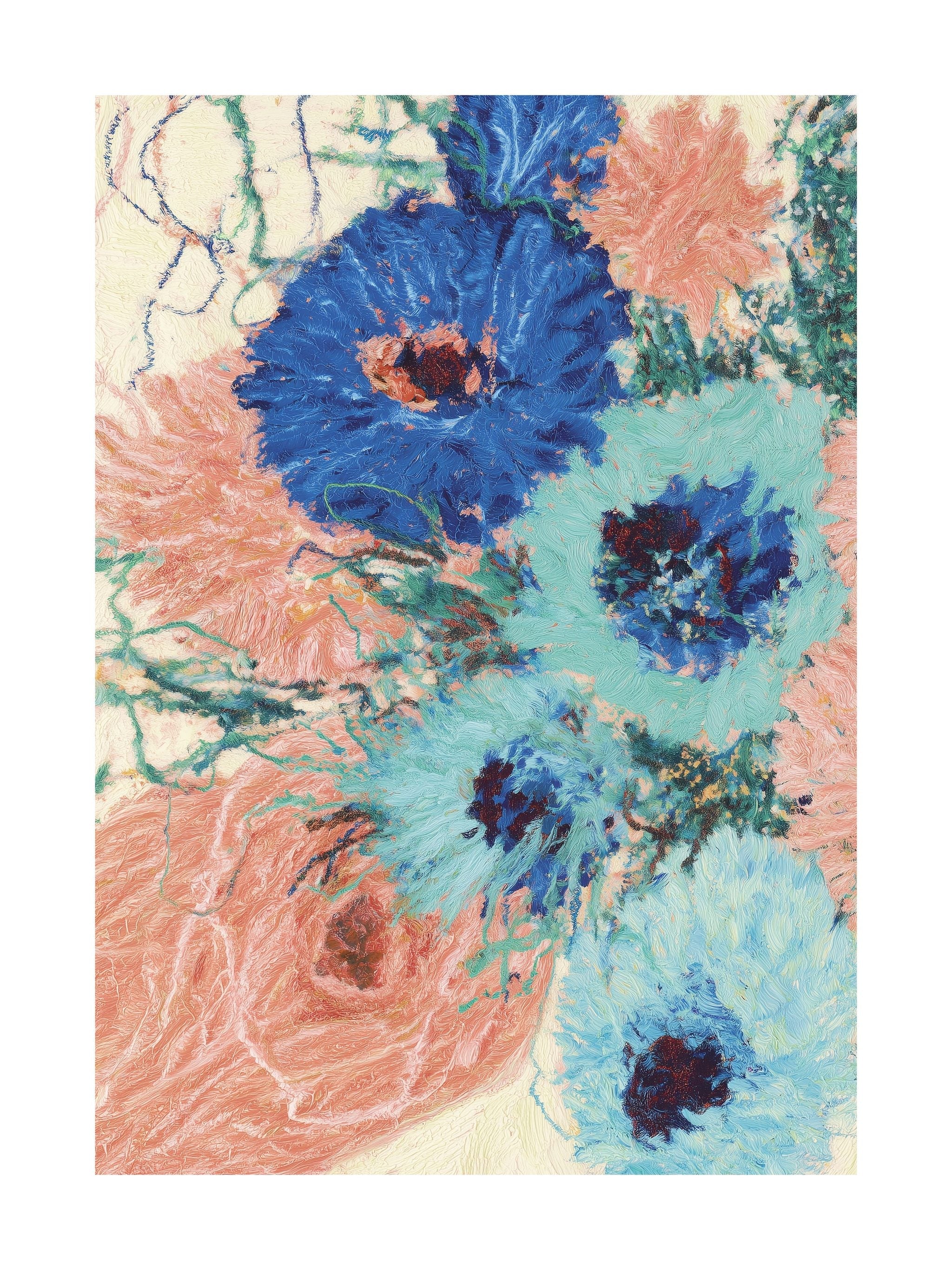 Blue Blossom Symphony Poster