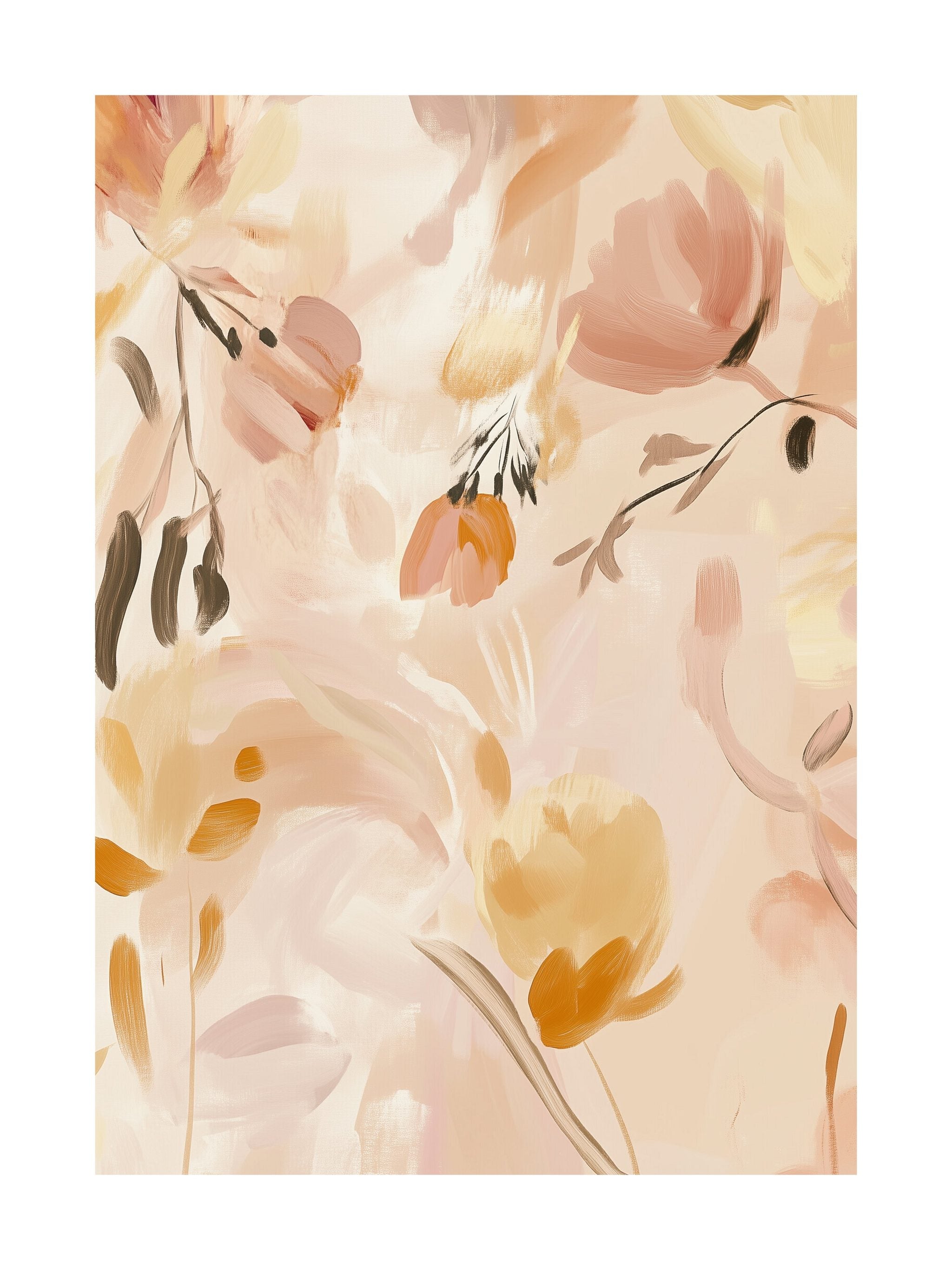 Soft Floral Warmth Poster
