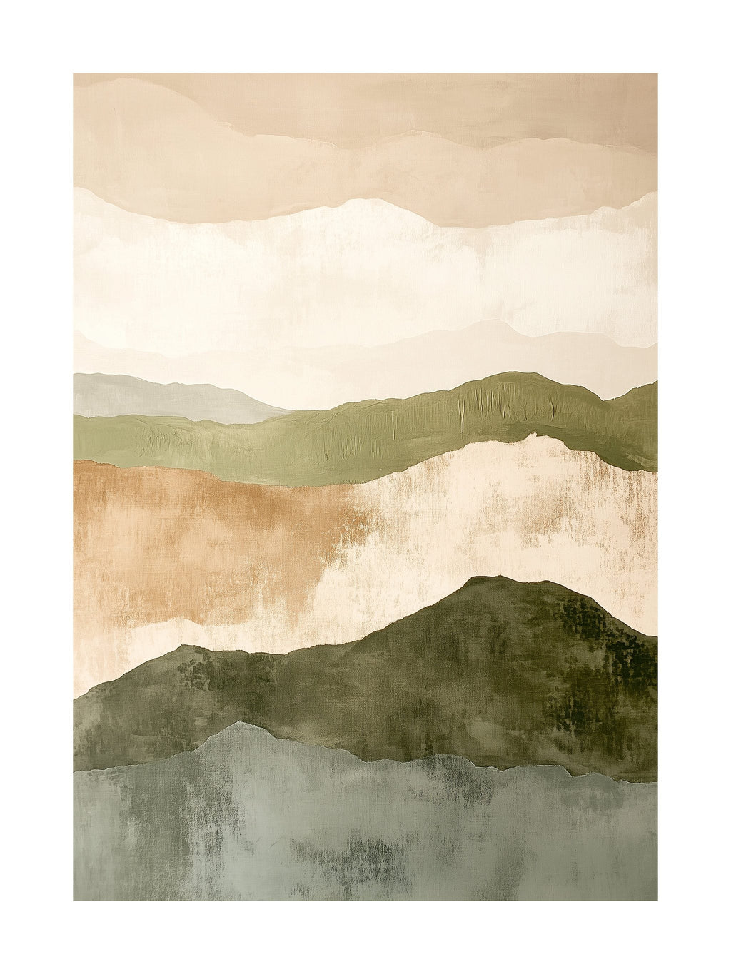 Layered Terrain Abstract Poster