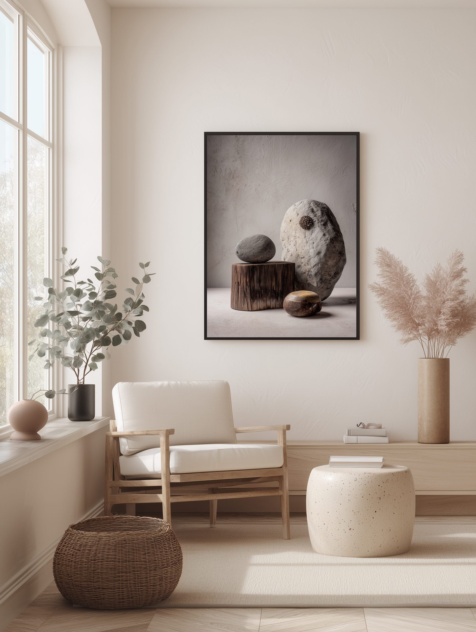 Stone Balance Still Life Poster