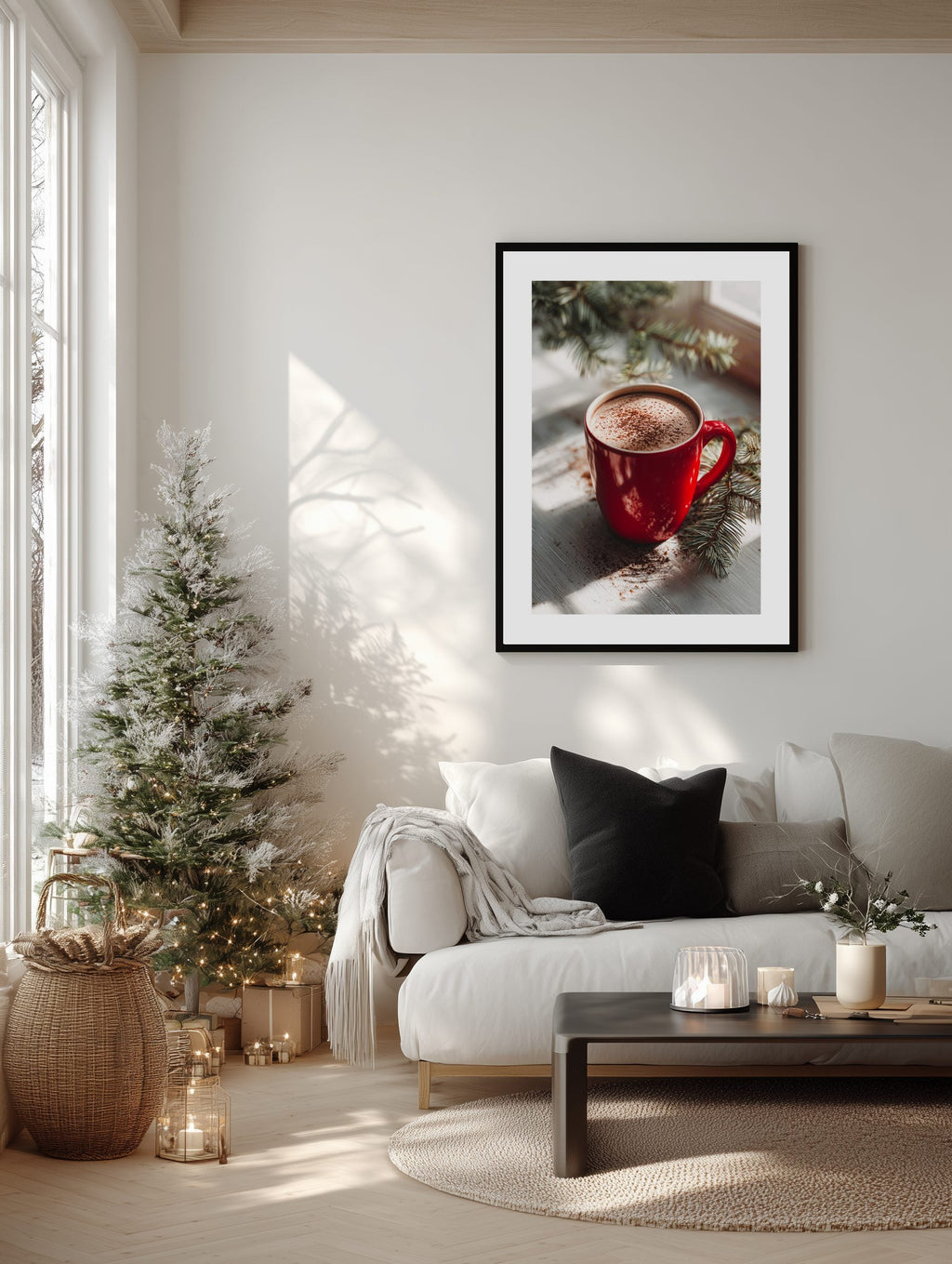 Red Mug of Hot Cocoa Poster