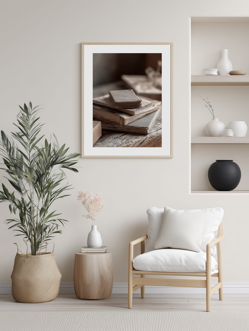 Vintage Book Stack Poster