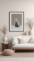 Snow Bear Cub Poster