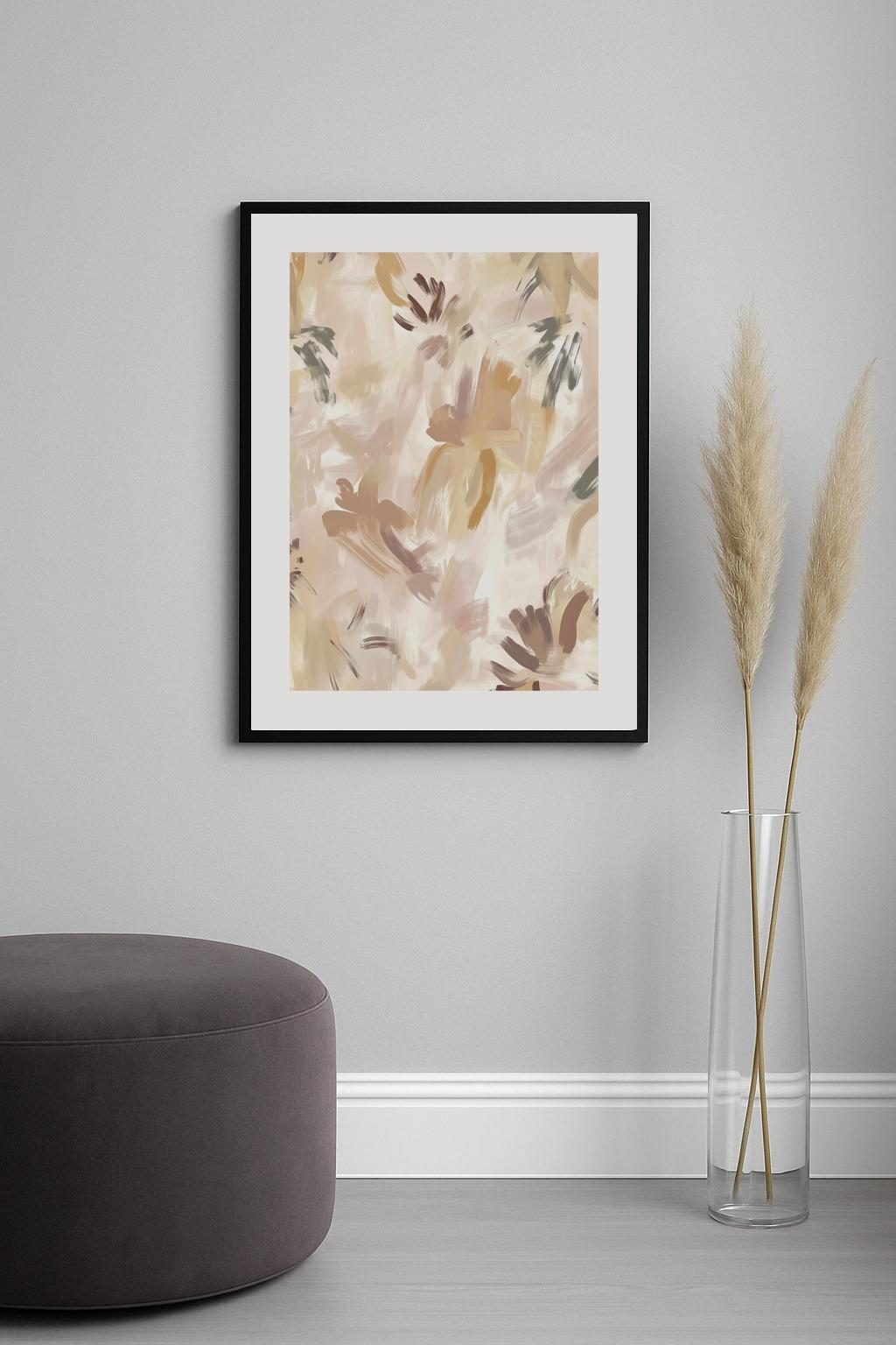 Soft Floral Brushstroke Poster