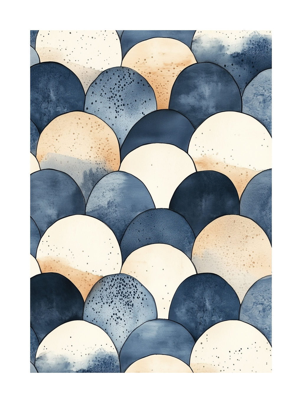 Blue Horizon Pattern Poster