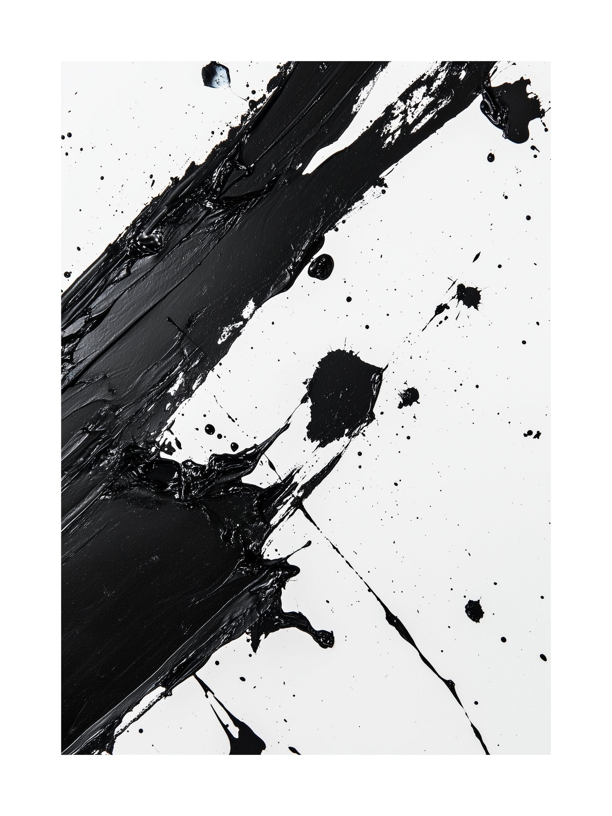 Textured Black Brush Poster