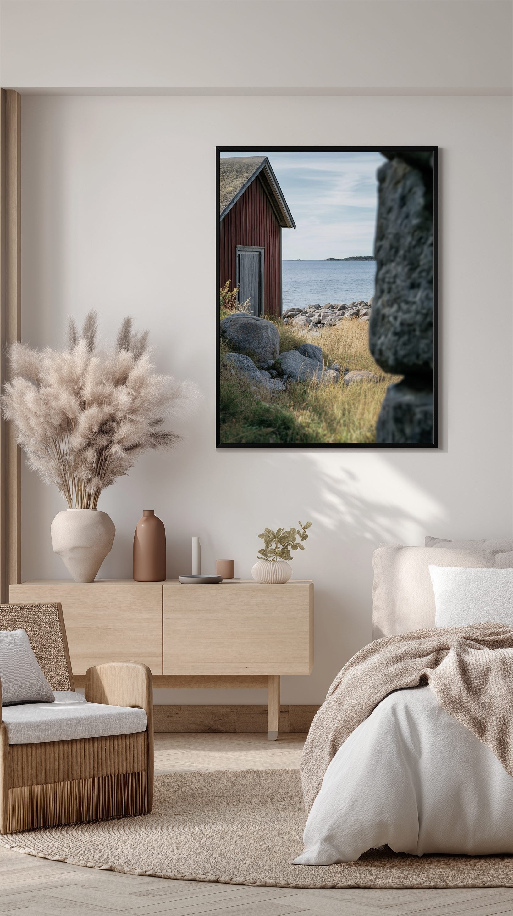 Rustic Coastal Hut Poster