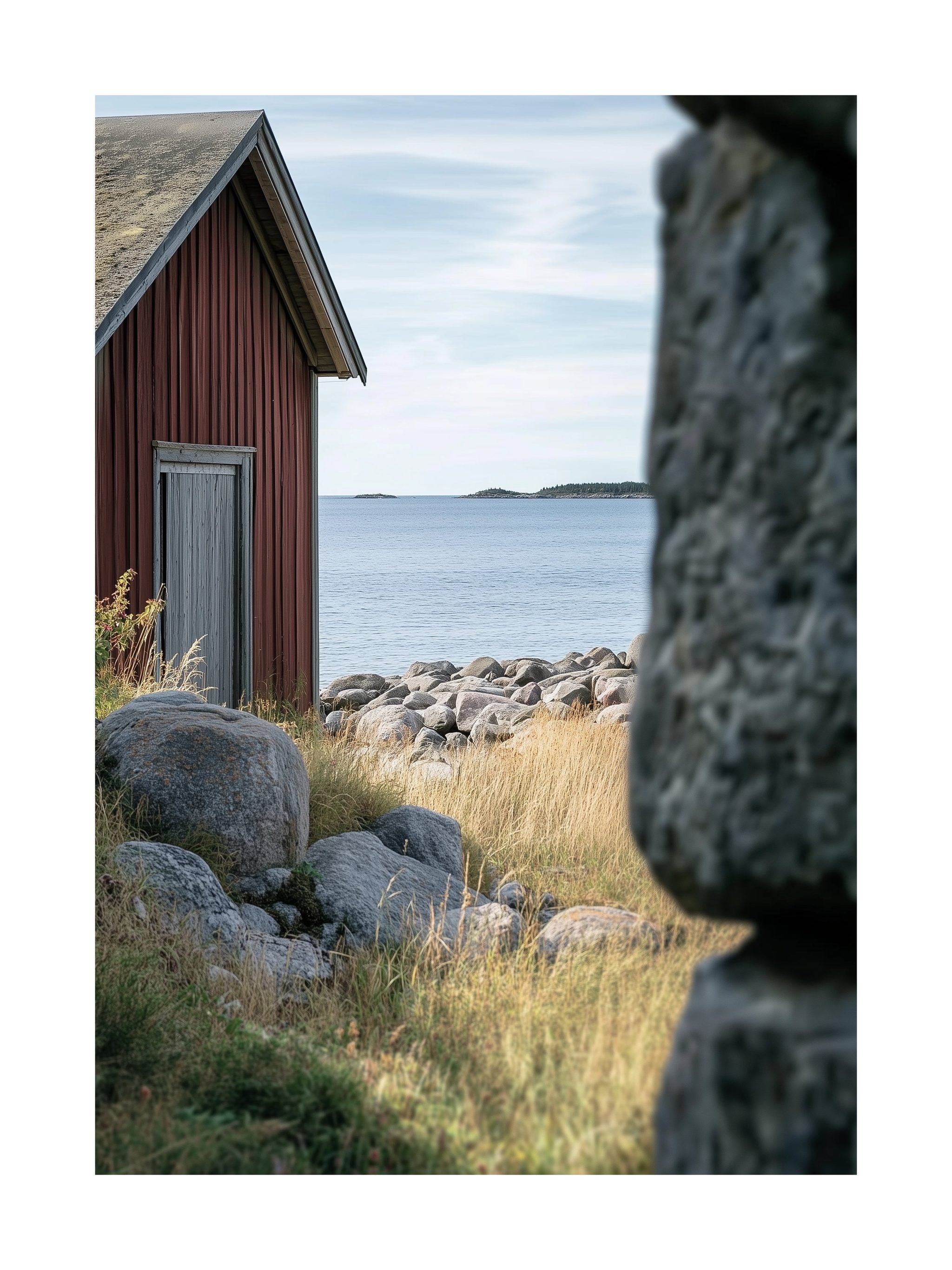 Rustic Coastal Hut Poster