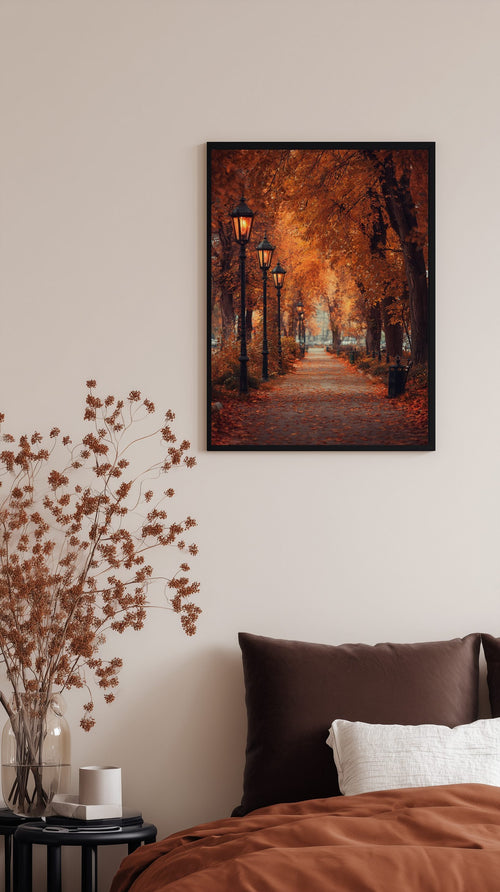 Autumn Park Path Poster