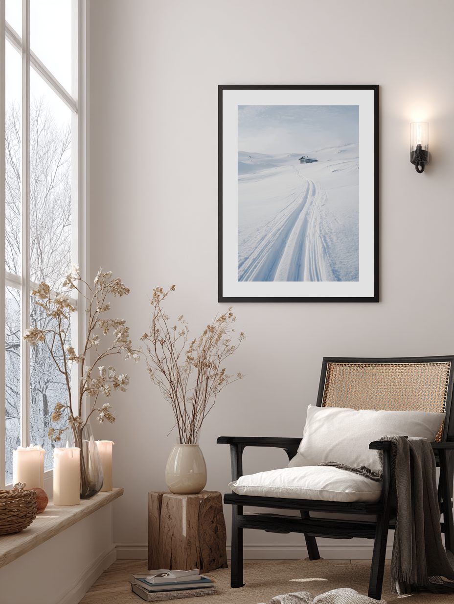 Winter Cabin Trail Poster