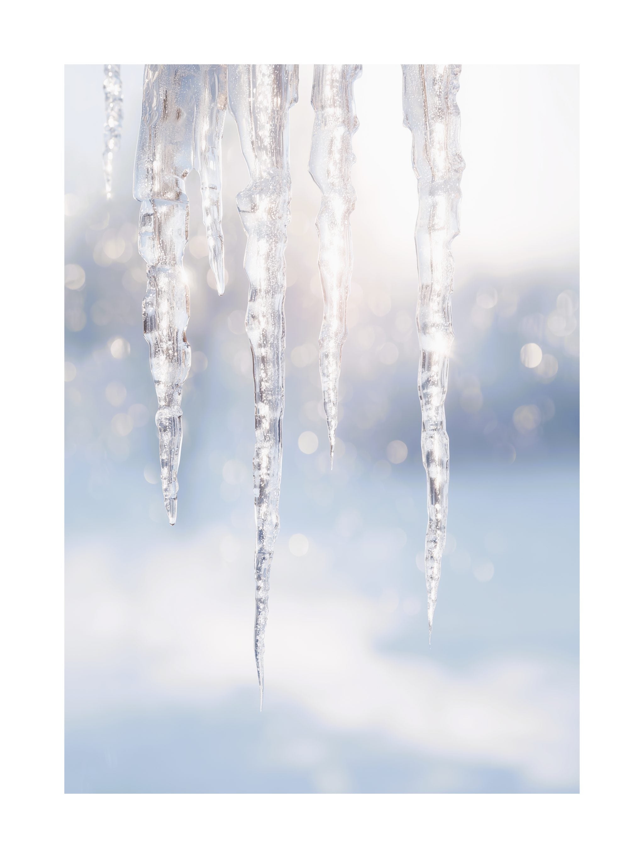 Glowing Icicles Poster