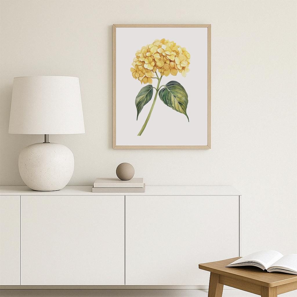Yellow Hydrangea Poster