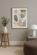 Beige & Moss Abstract Poster