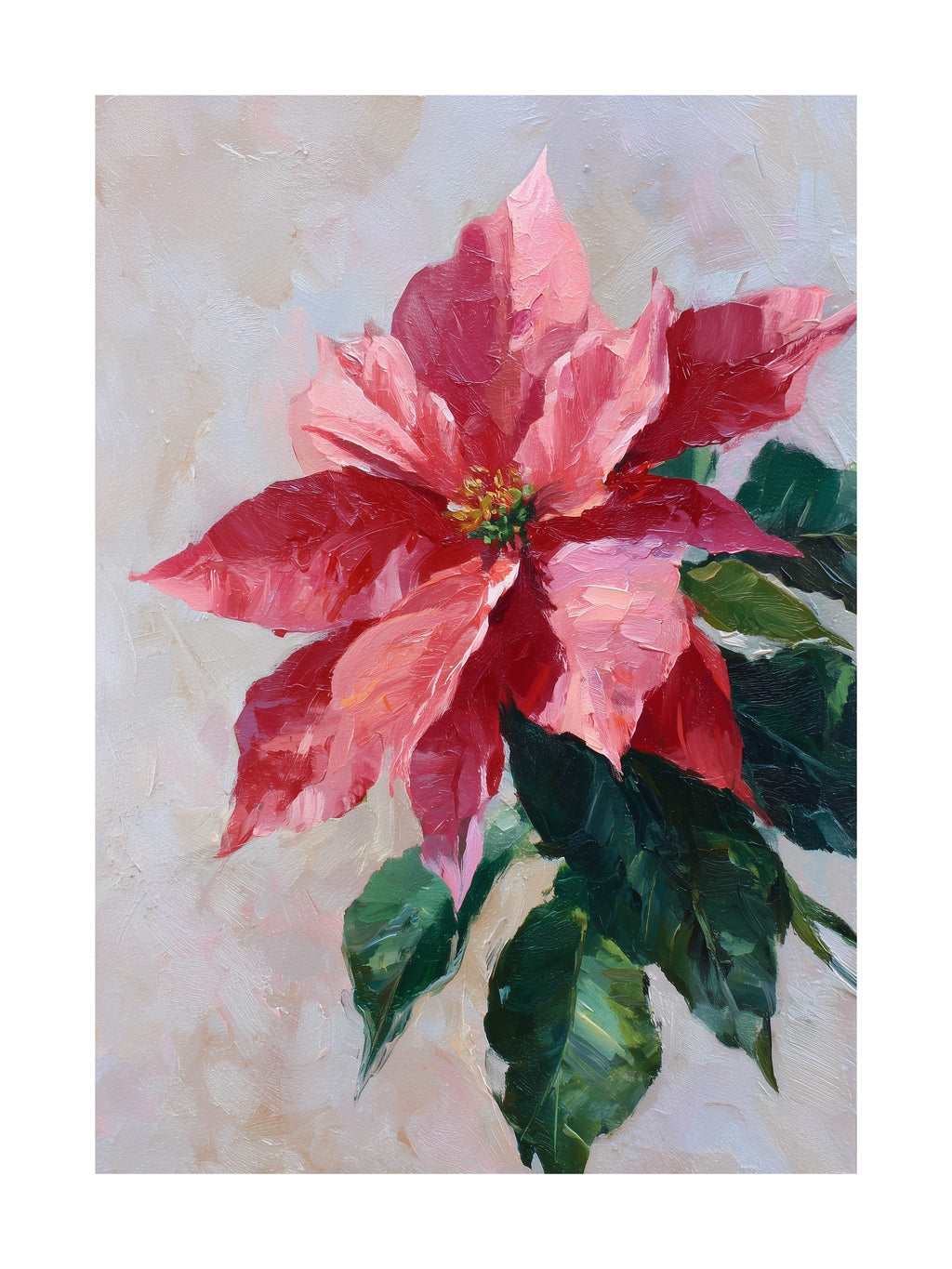 Poinsettia Christmas Flower Poster