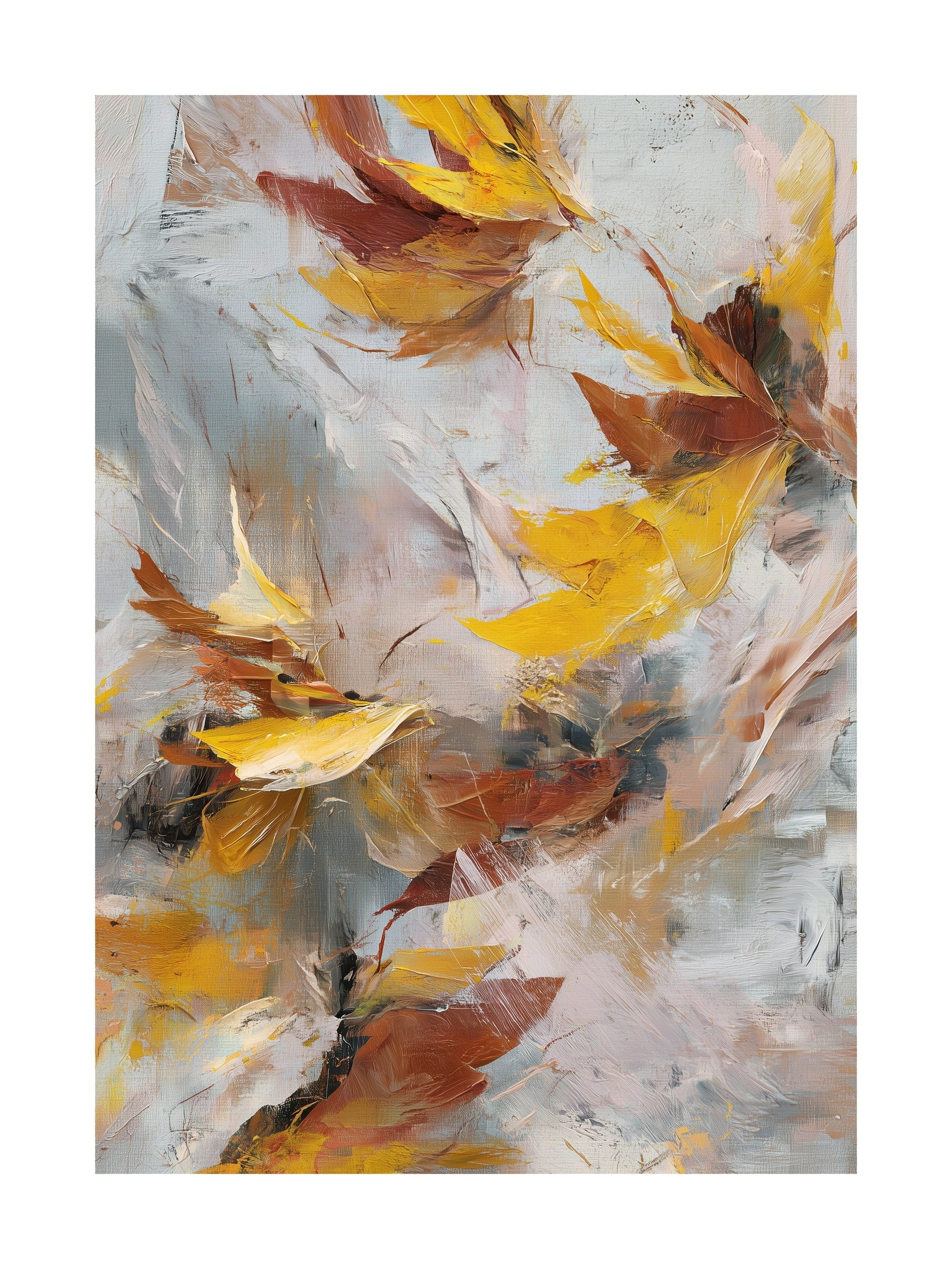 Abstract Autumn Leaves Poster