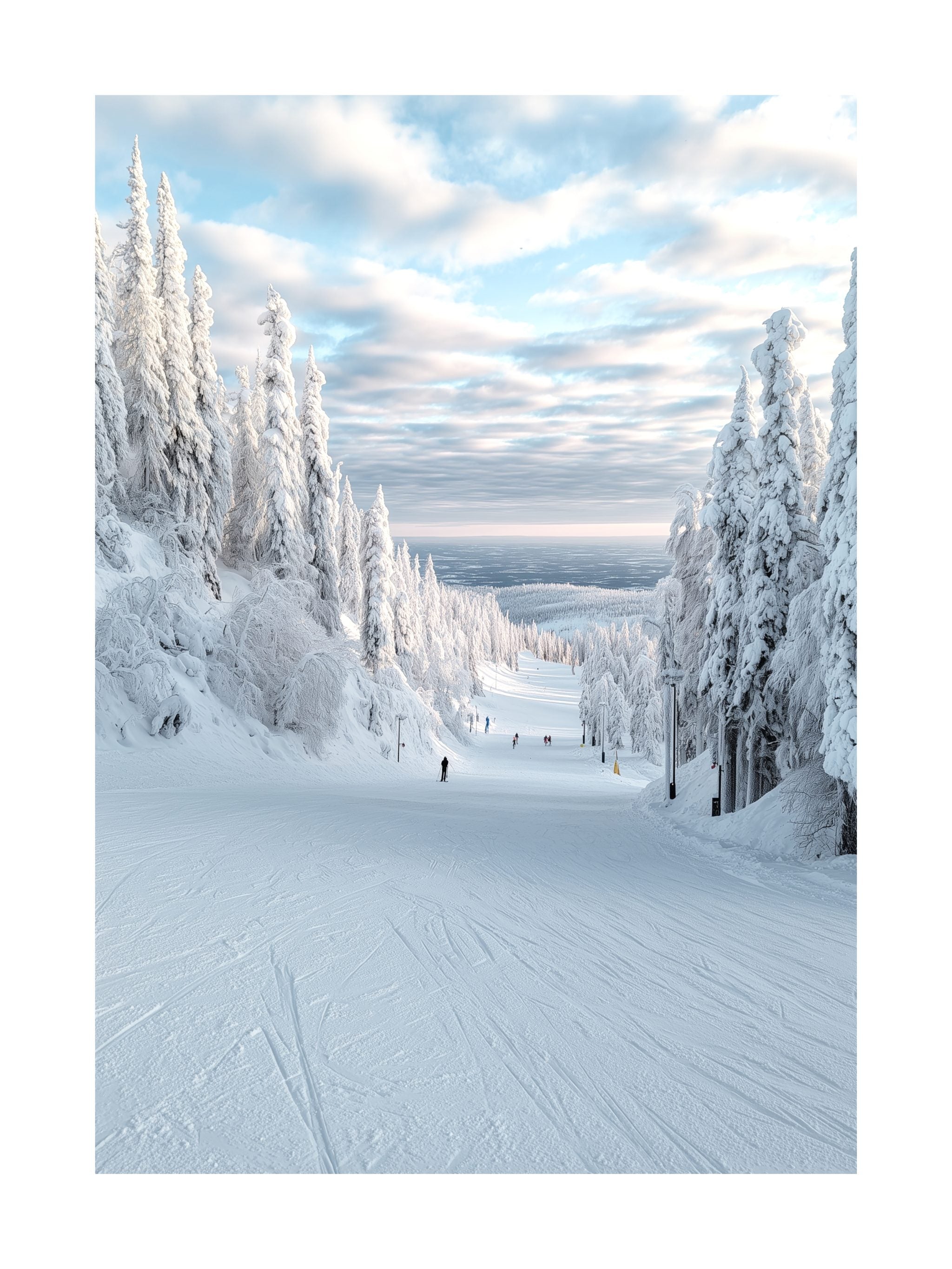 Ski Slope Morning Light Poster