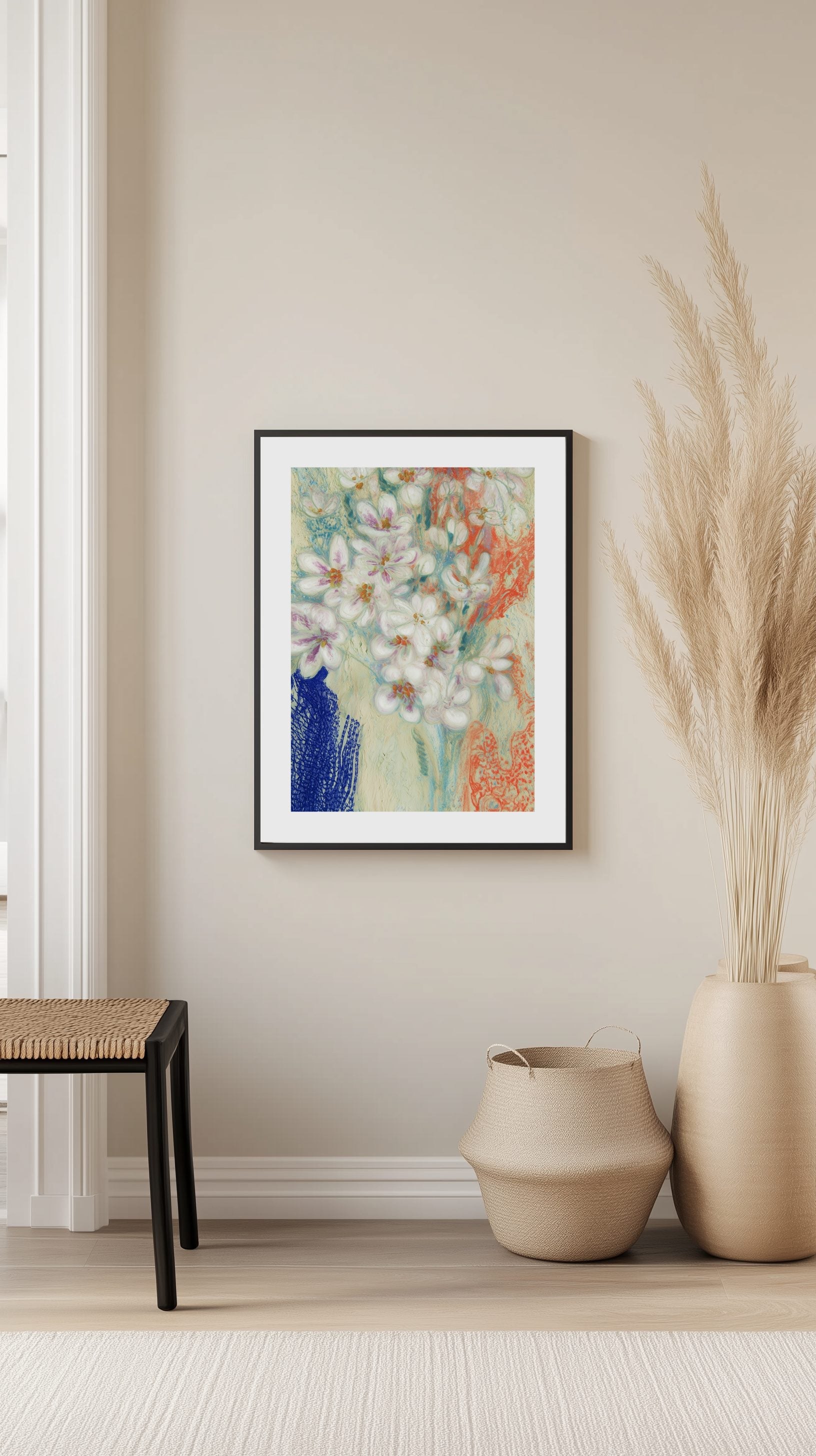 White Blossom Elegance Poster