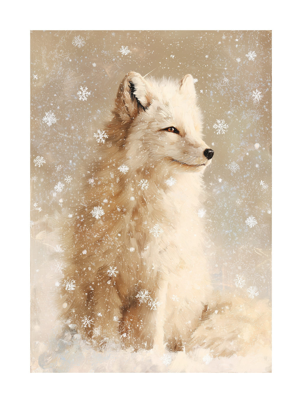 Arctic Fox in Snow Poster