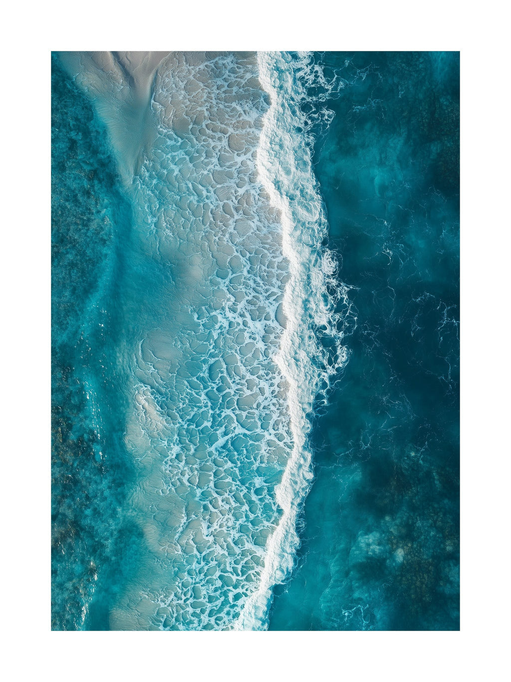Aerial Beach Break Poster