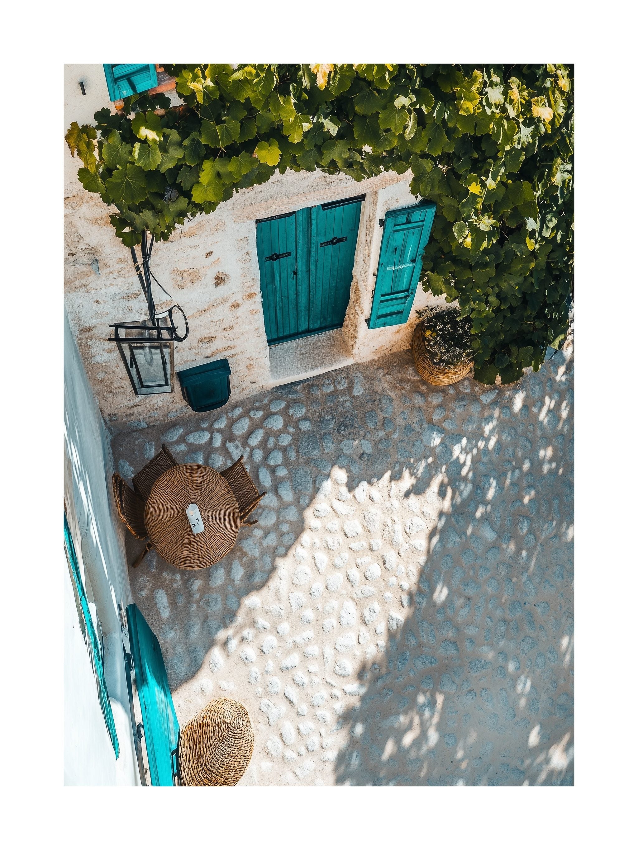 Mediterranean Courtyard Poster