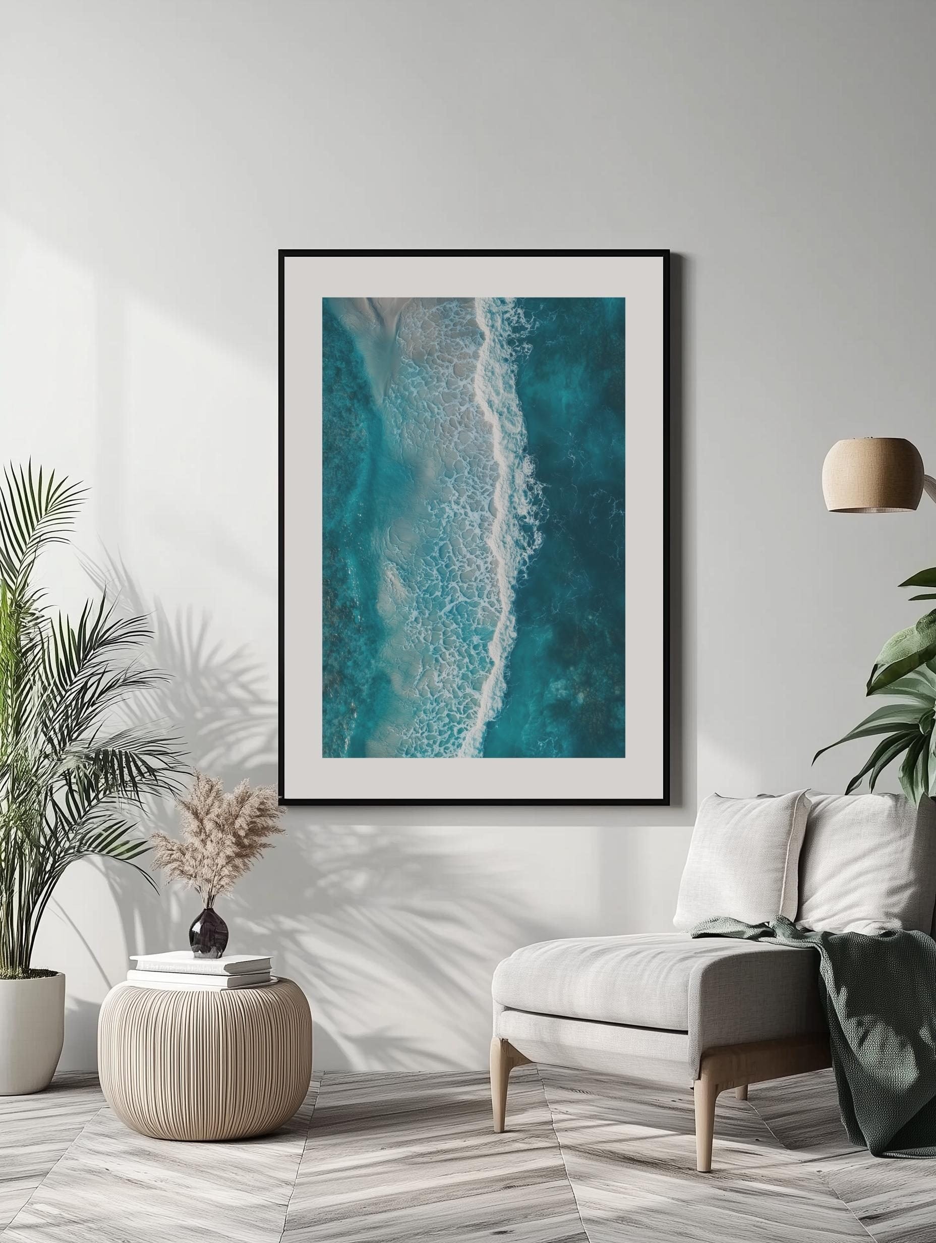 Aerial Beach Break Poster