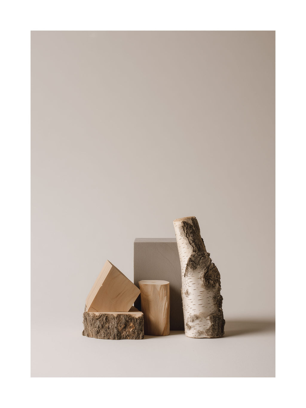 Minimal Wooden Still Life Poster