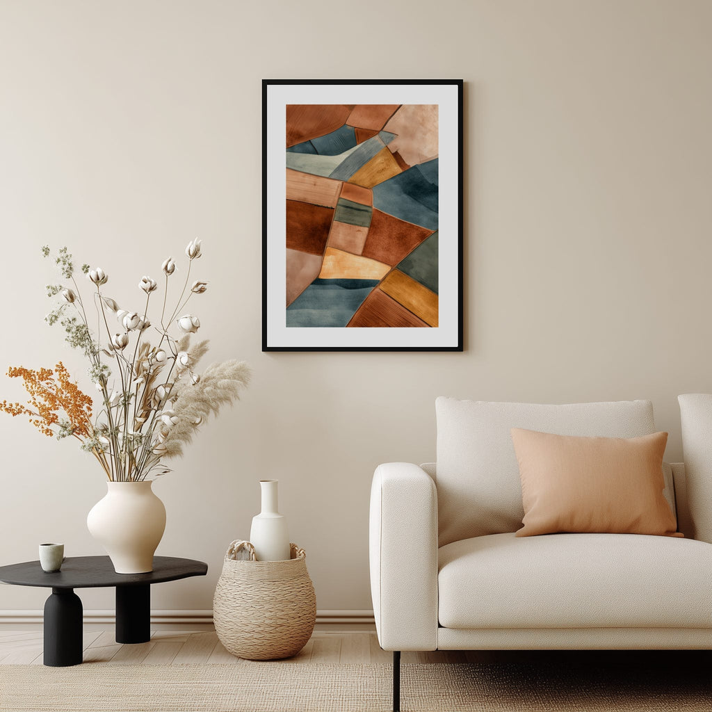 Abstract Farmland Poster