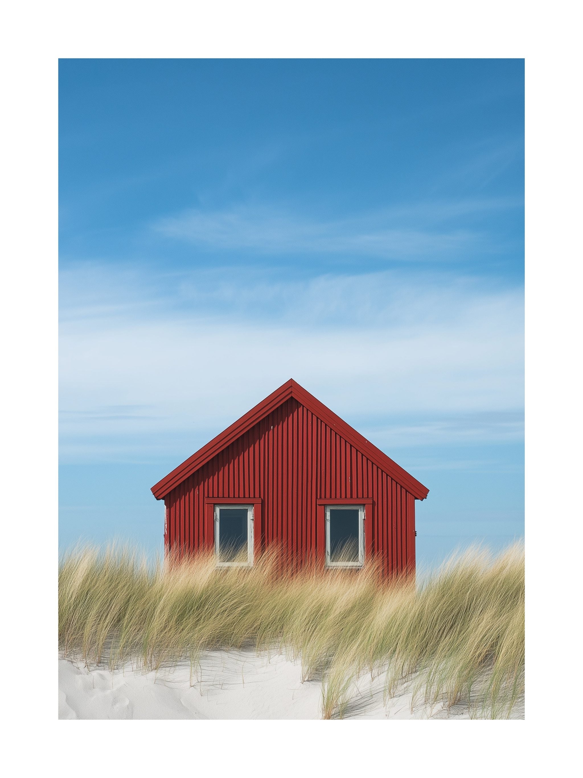 Red Cabin in Falsterbo Poster