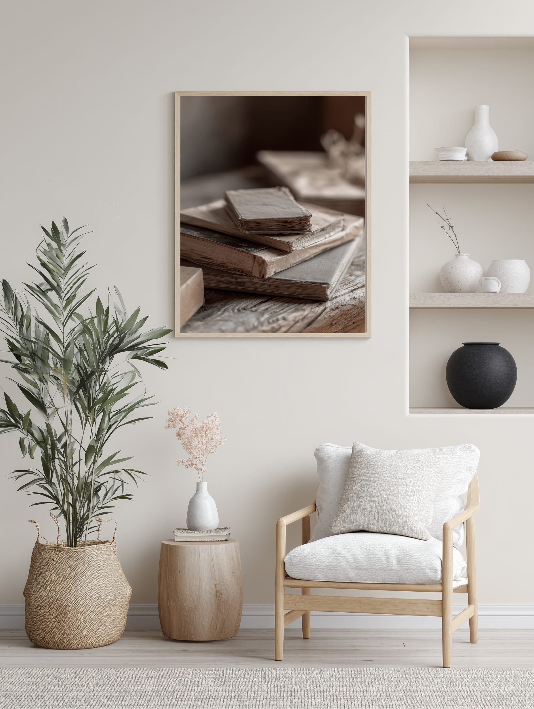 Vintage Book Stack Poster